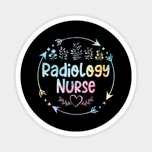 Radiology Nurse cute floral watercolor Magnet